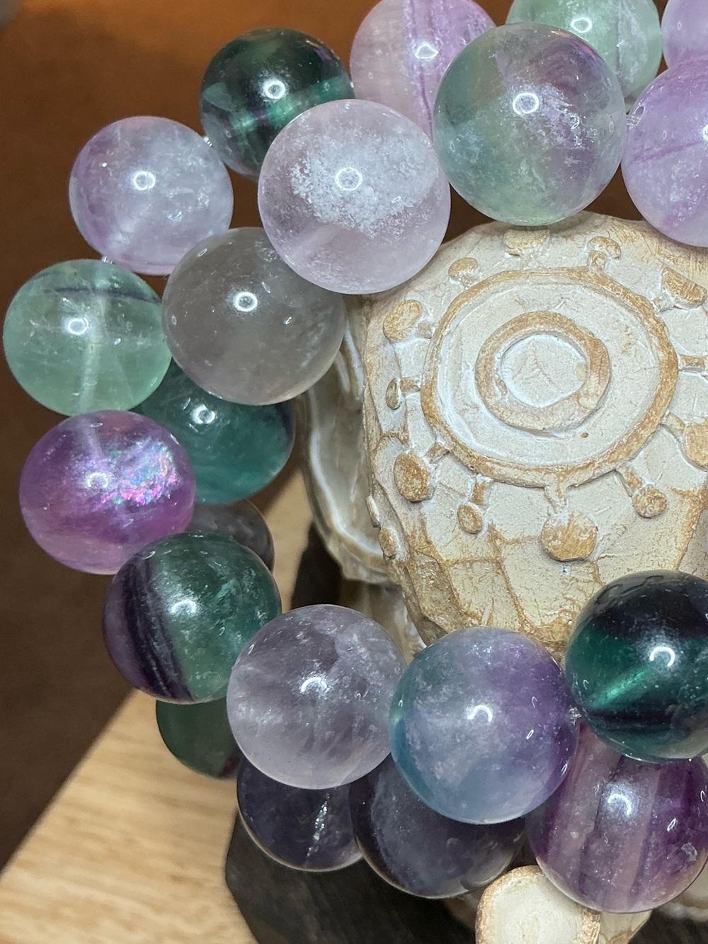 Rainbow Fluorite 15 and 16mm